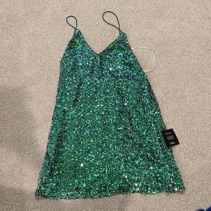 Lulus Blue/Green Sparkly Dress